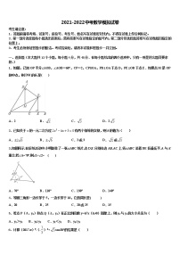 2021-2022学年甘肃泰安县中考数学考试模拟冲刺卷含解析