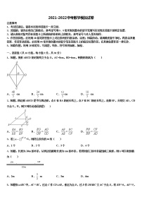 2021-2022学年广东省广州市白云区广雅实验校中考数学全真模拟试卷含解析