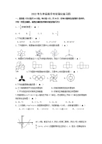 2022年江苏地区苏科版九年级数学考前强化练习四