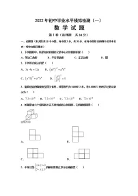 山东省邹城市2022年初中学业水平模拟检测(一模)数学试题(word版含答案)