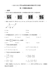 2020-2021学年山西省运城市实验中学八年级第二学期期末测试卷