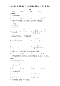 2022年广东省深圳市27校九年级4月联考（二模）数学试题(word版含答案)