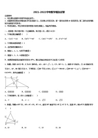 2021-2022学年广东省广州市梓元岗中学中考一模数学试题含解析