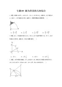 专题09  圆为背景的几何综合-冲刺2022年中考数学选填题压轴题专项突破（全国通用）