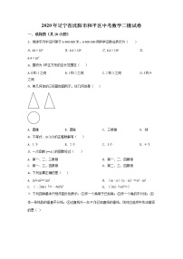 2020年辽宁省沈阳市和平区中考数学二模试题(解析版+原卷板)