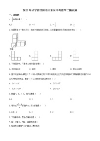 2020年辽宁省沈阳市大东区中考数学二模试题(解析版+原卷板)