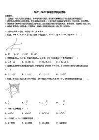 2021-2022学年吉林省大安市第三中学初中数学毕业考试模拟冲刺卷含解析