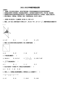 2021-2022学年湖北省黄石市阳新一中卓越联盟重点名校中考数学全真模拟试卷含解析