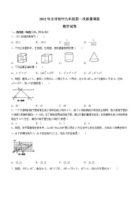 2022年辽宁省鞍山市中考第一次模拟考试数学试题(word版不含答案)