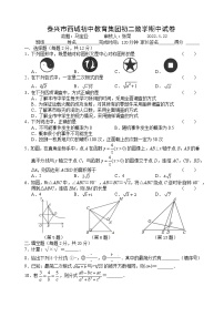 江苏省泰兴市西城初中教育集团2021-2022学年八年级下学期数学期中试卷（无答案）