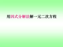 初中数学鲁教版 (五四制)八年级下册第八章  一元二次方程4 用分解因式法解一元二次方程教学ppt课件