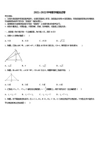 2021-2022学年江苏省盐城市射阳外国语校中考五模数学试题含解析