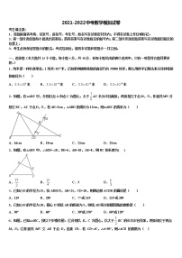 2021-2022学年山东省诸城市市级名校中考数学全真模拟试卷含解析