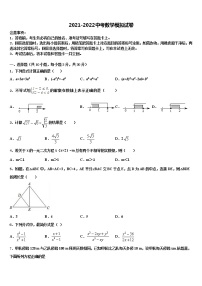 2021-2022学年山东省济南市市中学区中考数学全真模拟试卷含解析