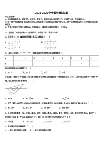 2021-2022学年陕西省宝鸡凤翔县联考中考适应性考试数学试题含解析