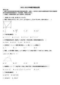 2022届黑龙江省明水县达标名校初中数学毕业考试模拟冲刺卷含解析