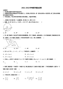 2022届江苏省如皋实验市级名校中考四模数学试题含解析