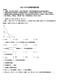 2022届湖南省永州市重点达标名校中考数学全真模拟试题含解析