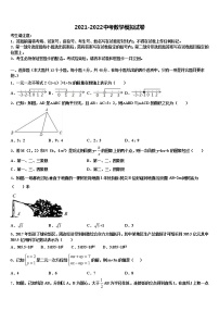 2022届江苏省镇江市新区重点中学中考数学模拟精编试卷含解析