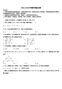 2022届山东省滨州市联考中考数学模拟试题含解析