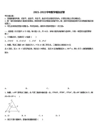 2022届四川外语院重庆第二外国语校中考三模数学试题含解析