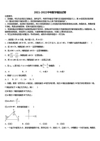 2022届浙江省嵊州中学初中部重点中学中考数学模试卷含解析