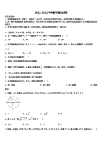 2022年湖北省枣阳阳光校中考四模数学试题含解析