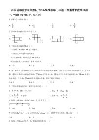 2020-2021学年山东省聊城市东昌府区七年级上学期期末数学试卷（原卷版）