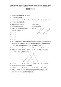 郑州市中牟县第一初级中学2021-2022学年七下期末数学模拟卷（二）（含解析）