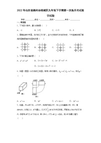 2022年山东省德州市陵城区九年级下学期第一次练兵考试数学试题(word版含答案)