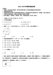 2022年新疆维吾尔自治区阿克苏地区沙雅县市级名校中考二模数学试题含解析