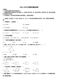 白银市重点中学2021-2022学年中考一模数学试题含解析