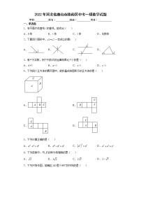 2022年河北省唐山市路南区中考一模数学试题(word版含答案)