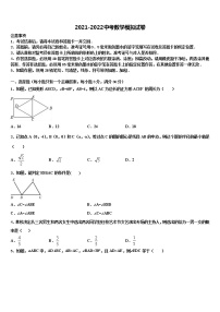 甘肃省白银市会宁县2021-2022学年中考数学模试卷含解析