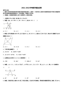 福建省莆田二十四中学2021-2022学年中考适应性考试数学试题含解析