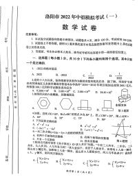 2022河南省洛阳市一模数学试卷无答案