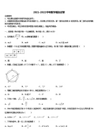 湖北省襄阳市枣阳市第五中学2021-2022学年中考试题猜想数学试卷含解析