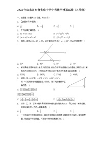 2022年山东省东营实验中学中考数学模拟试卷（3月份）（含解析）