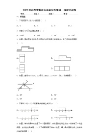 2022年山东省临沂市沂南县九年级一模数学试题(word版含答案)