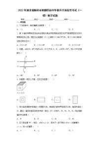 2022年湖北省随州市曾都区初中毕业升学适应性考试（一模）数学试题(word版含答案)