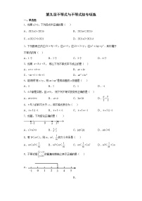 第九章 不等式与不等式组专项练--2021-2022学年初中数学七年级下册期末复习（有答案）