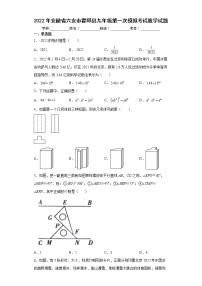 2022年安徽省六安市霍邱县九年级第一次模拟考试数学试题(word版含答案)