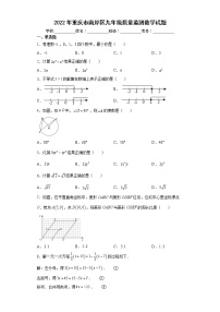 2022年重庆市南岸区九年级质量监测数学试题(word版含答案)