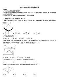 江苏省南通市如东县2021-2022学年中考数学适应性模拟试题含解析