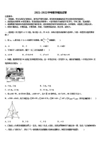 江苏沭阳如东实验学校2022年毕业升学考试模拟卷数学卷含解析