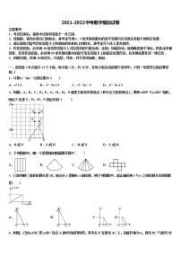 山东省泰安市高新区达标名校2021-2022学年中考数学适应性模拟试题含解析