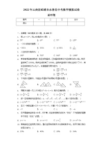 2022年云南省昭通市永善县中考数学模拟试卷（含解析）