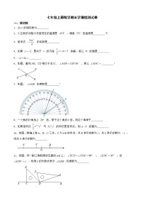 江苏省镇江市句容市七年级上册数学期末学情检测试卷含解析