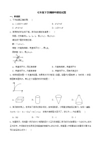 北师大版初中数学七年级下学期期中模拟试题含解析 (3)