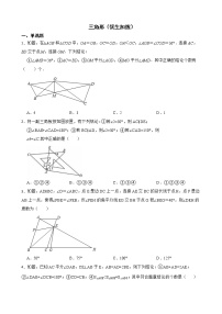 北师大数学七下复习阶梯训练：三角形（优生加练）含解析